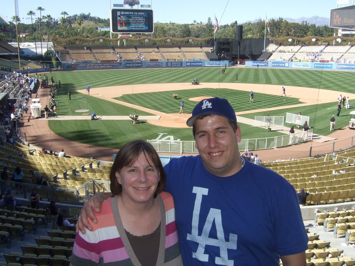 Andy and Jennifer at Dodger Stadium 